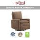 Oxford Baby Uptown Power Swivel Glider Recliner in Teddy Brown, , large