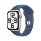 Apple Watch SE GPS 44mm Silver Aluminum Case with Denim Sport Band - S/M, , large