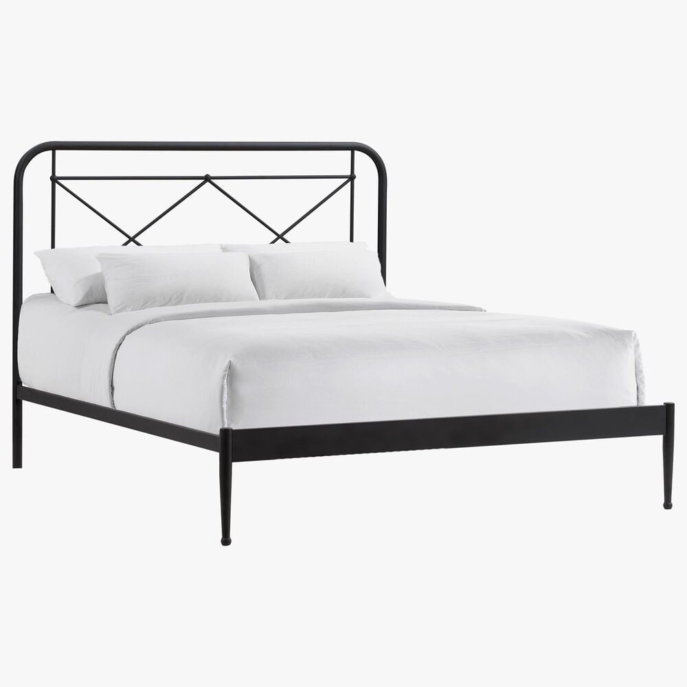 Hawthorne Furniture Vintage Queen Metal Panel Bed in Matte, , large