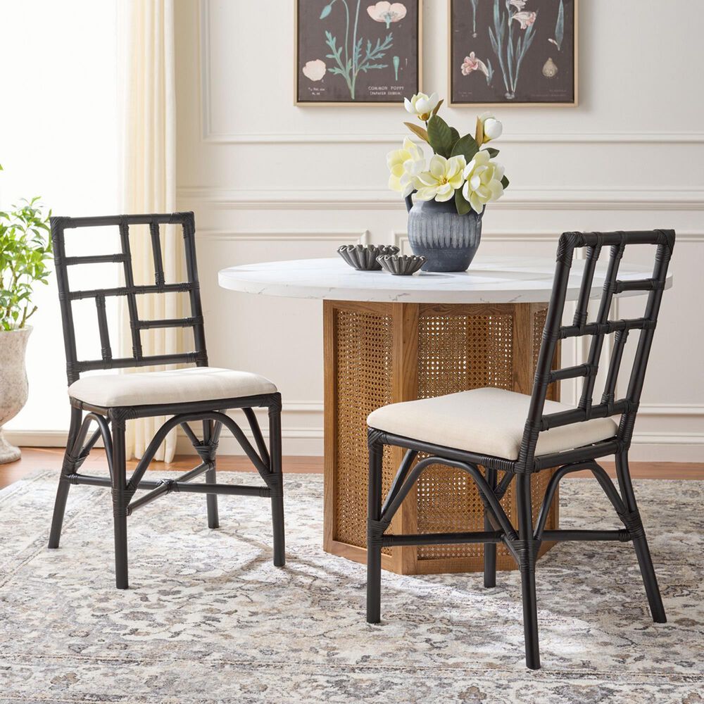 Safavieh Christine Accent Chair with Cushion in White (Set of 2), , large