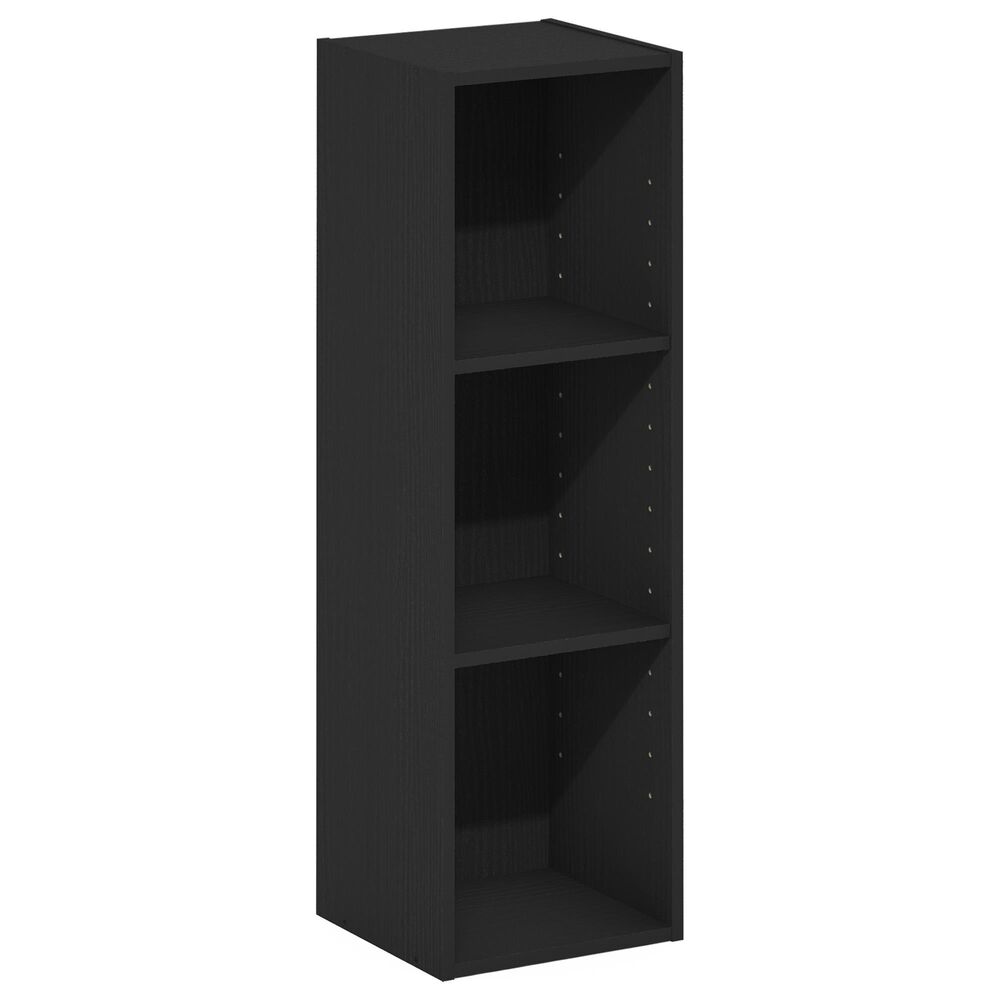 HOMLUX 3-Tier Bookcase Open Multipurpose Display Rack with Adjustable Shelves in Blackwood, , large