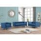 Morden Fort Channel Tufted Chair in Blue Velvet, , large