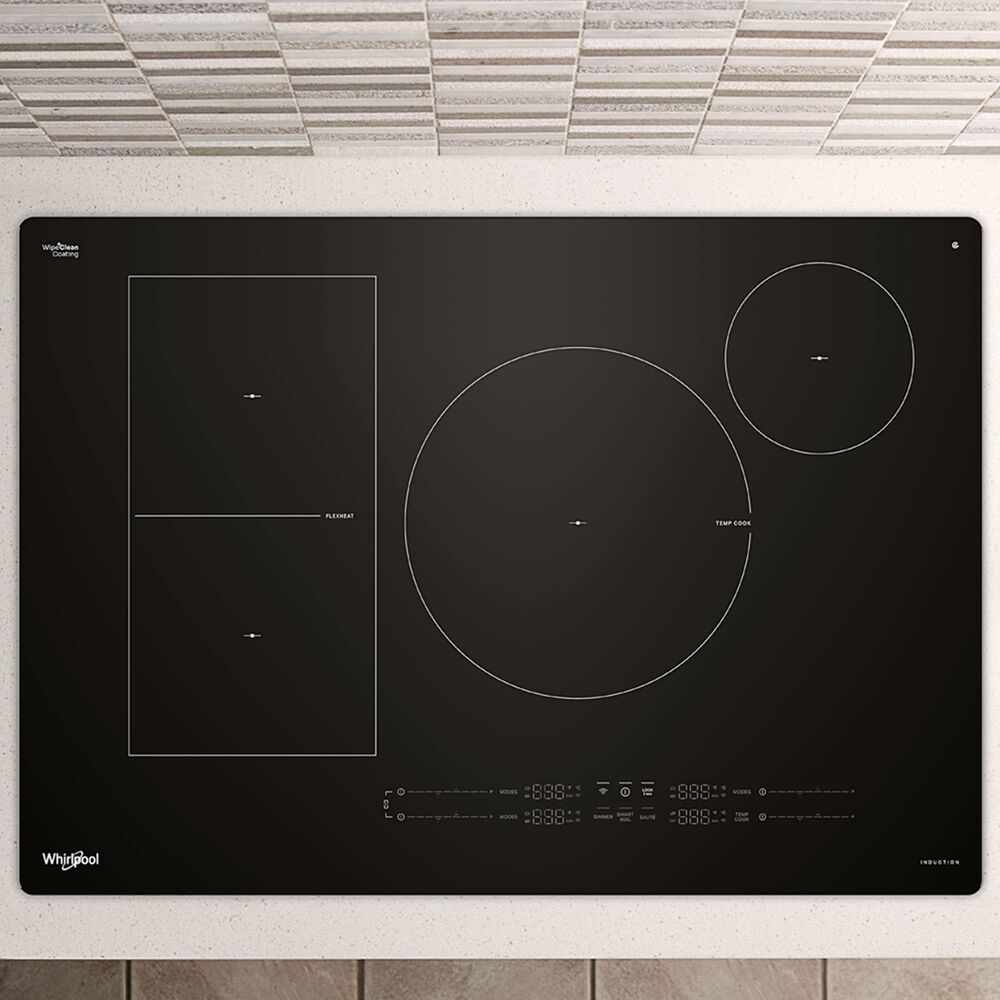 Whirlpool 30&quot; Intelligent Induction Cooktop with Temp Cook Technology and WipeClean Coating in Black, , large