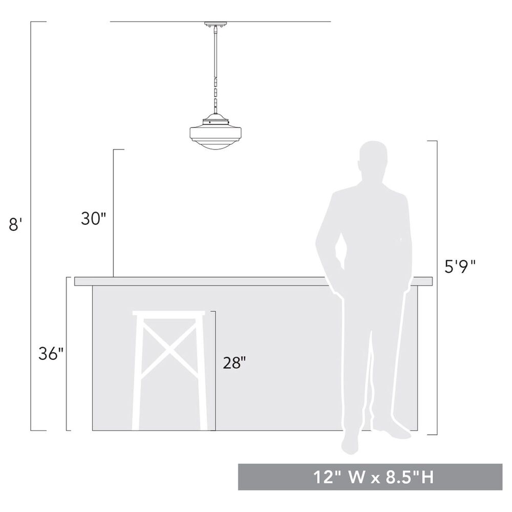 Golden Lighting Ingalls Medium Pendant in Matte Black with Clear Glass, , large