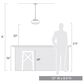 Golden Lighting Ingalls Medium Pendant in Matte Black with Clear Glass, , large
