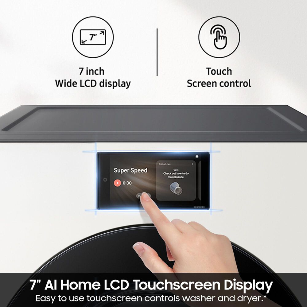 Samsung Bespoke 7.6 Cu. Ft. Ultra Capacity Front Load Gas Dryer with AI Home and AI OptiDry+ in Dark Steel, , large