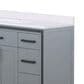 Lexora Home Ziva 48" Single Bathroom Vanity in Dark Grey with 2 cm White Quartz Top and Rectangular Sink, , large