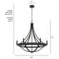 Hunter Perch Point 6-Light Chandelier in Noble Bronze, , large