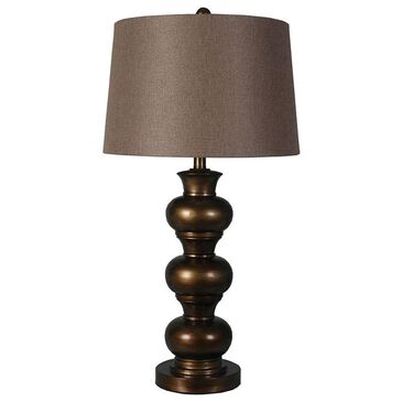 Lamps Per Se 30" Metal Table Lamp in Antique Brushed Gold, , large