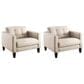 Chateau d"Ax Leather Accent Chair in White (Set of 2), , large
