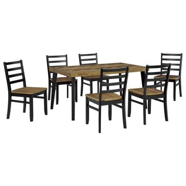 Ashley Blondon 7-Piece Rectangular Dining Set in Brown and Black, , large