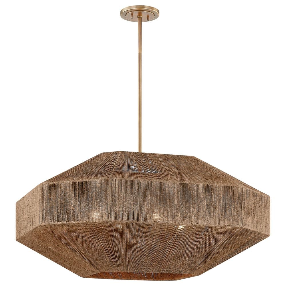 Troy Lighting Laken 36" 4-Light Chandelier in Patina Brass, , large