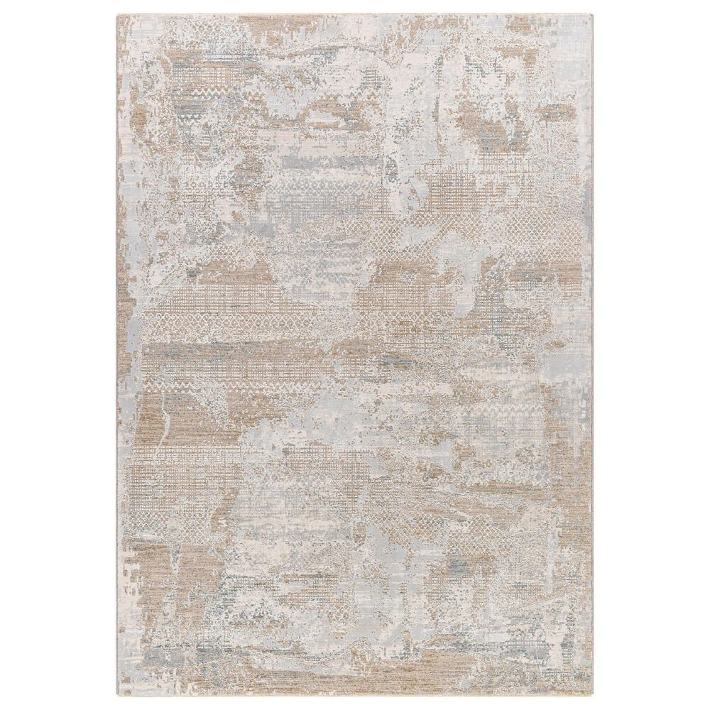 Surya Brunswick BWK-2329 2" x 2"11" Cream, Light Slate, Blue, Olive, Seafoam and Taupe Area Rug, , large