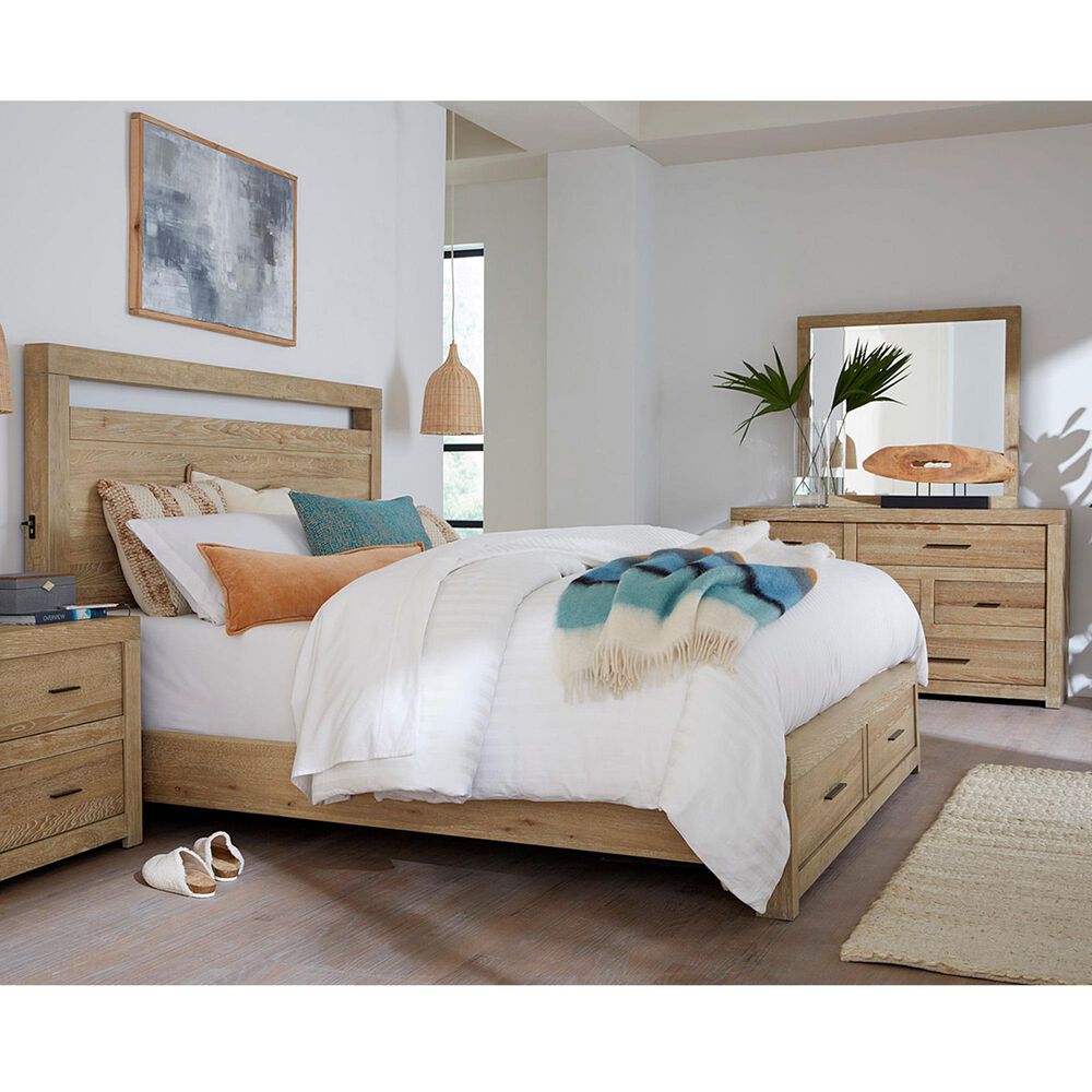 Riva Ridge Modern Loft 3-Piece Queen Storage Bedroom Set in Khaki, , large
