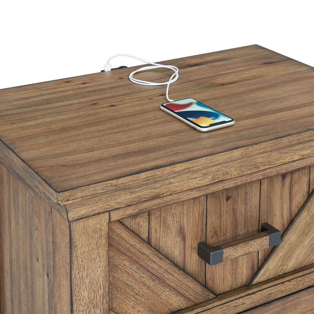 Sasha Lee Eagle River 2-Drawer Nightstand in Hickory, , large