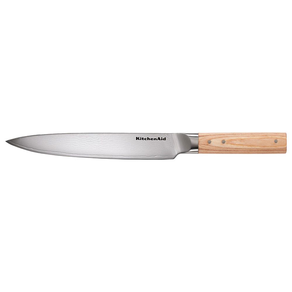KitchenAid Premium 8" Damascus Slicing Knife in Blonde and Stainless Steel, , large