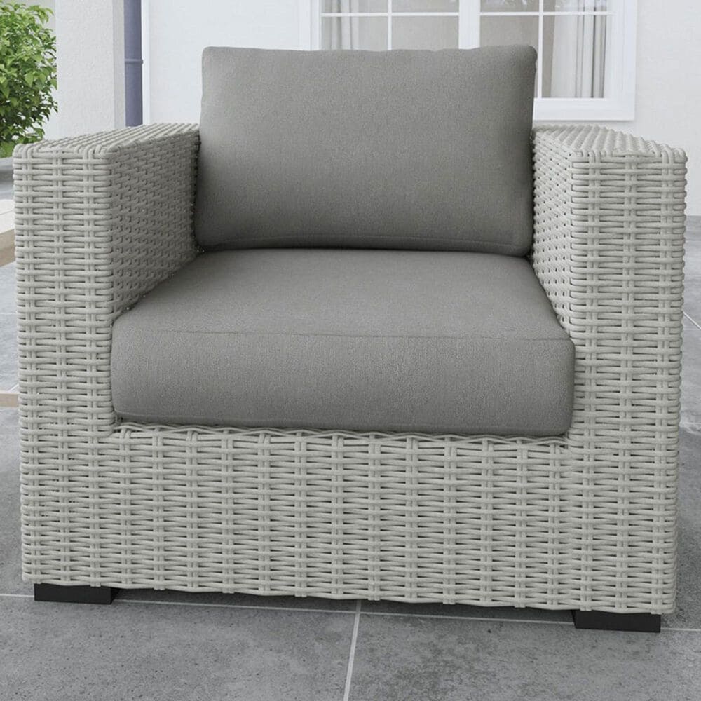 Steve Silver Co. Blakley Patio Lounge Chair in Dark Gray, , large