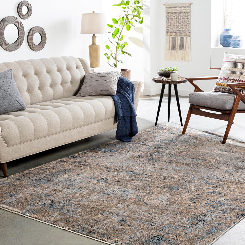 Surya Mirabel MBE-2303 10&#39; x 14&#39; Navy, Denim, Cream, Brown, Saffron, Taupe and Gray Area Rug, , large