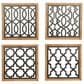 Maple and Jade 17" x 17" Square Geometric Cut-Out Wall Decor in Matte Black and Brown (Set of 4), , large