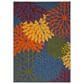 Nourison Aloha ALH05 7"10" x 10"6" Navy and Multicolor Indoor/Outdoor Area Rug, , large