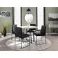 LumiSource Fuji Side Chair with Black Faux Leather Cushion in Black (Set of 2), , large