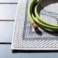 Safavieh Bermuda Geometric 2" x 8" Ivory and Light Blue Indoor/Outdoor Area Performance Rug, , large