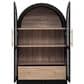 HOMLUX HOMLUX 71" Tall Arched Kitchen Pantry Cabinet with Door Shelves, Farmhouse Kitchen Storage Cabinet with Open & Adjustable Shelves, Hidden Drawer & Glass Door, Cupboard for Kitchen, Dining Room, Black, , large