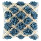 Surya Edric 20" Square Throw Pillow in Blue and Cream, , large