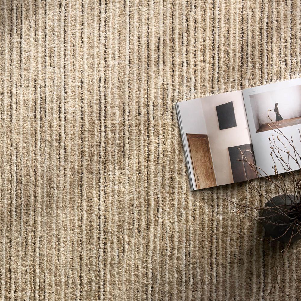 Loloi Bleecker Sand and Charcoal 4&#39; x 6&#39; Area Rug, , large