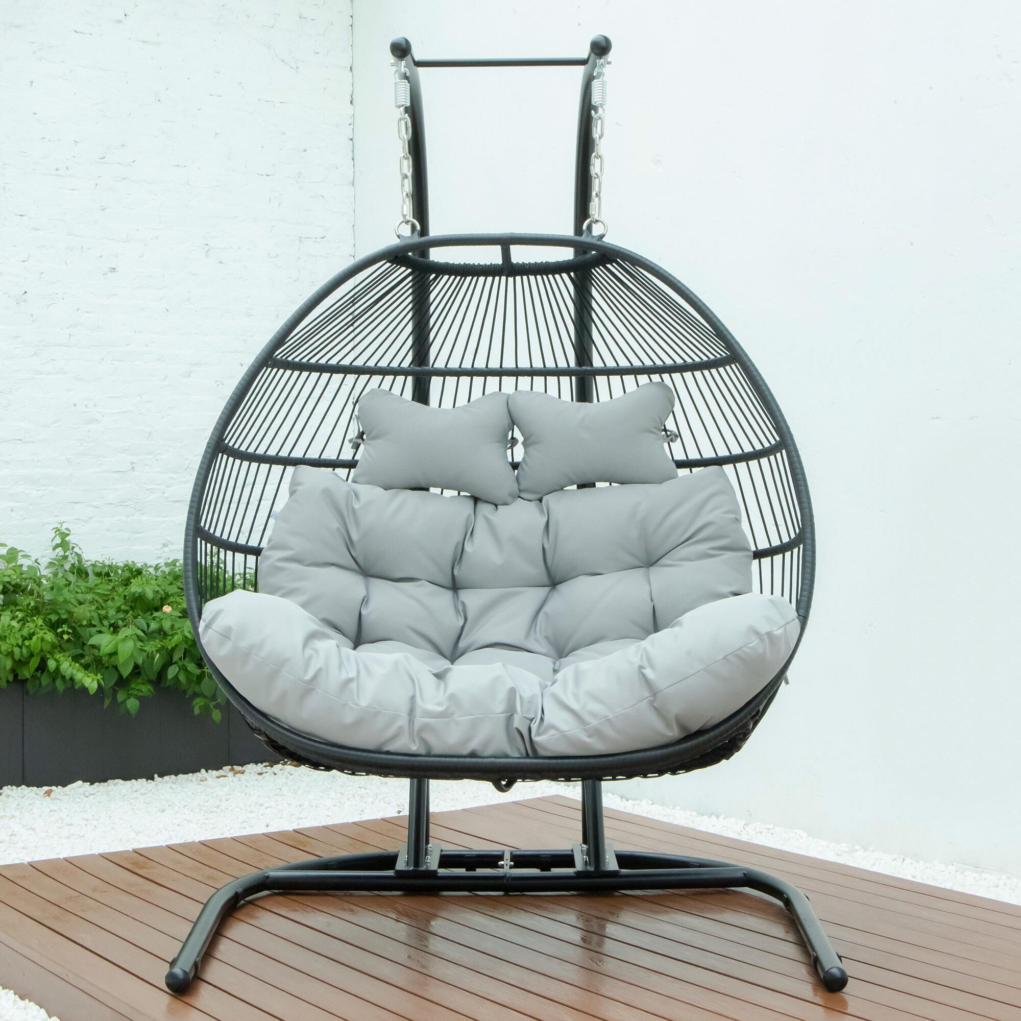 Double hanging swing chair top