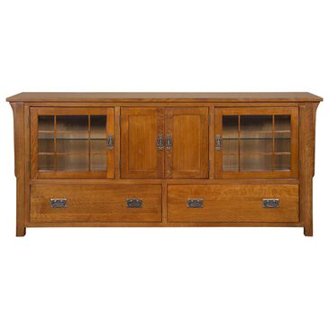 Crafters & Weavers Quarter Sawn 72" TV Stand in Cherry Brown, , large