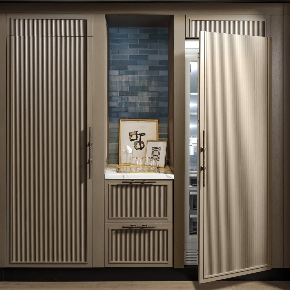 Monogram 24&quot; Integrated Column Freezer with Left Handle - Panel Sold Separately, , large