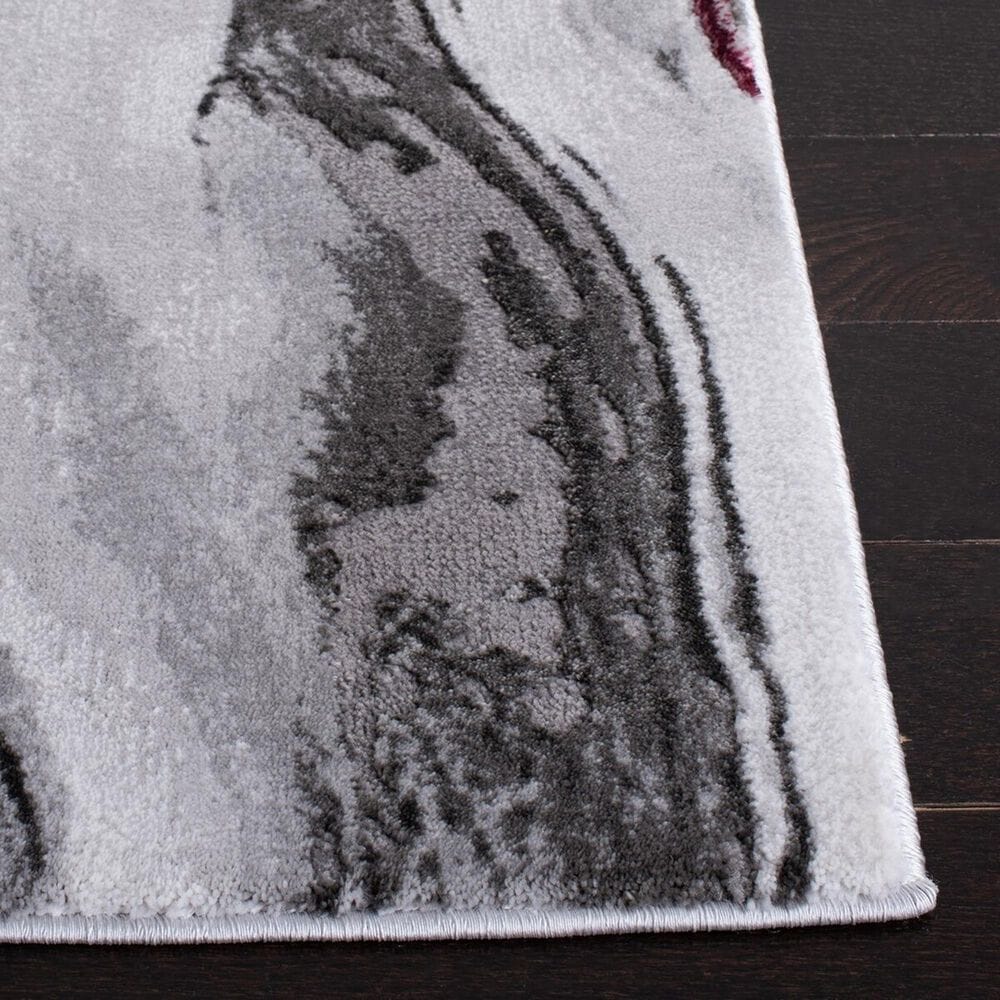 Safavieh Craft CFT819S 6'7" x 9' Grey and Wine Area Rug, , large