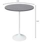 Leisuremod LeisureMod Verve Collection Modern Bar Height Table White Base with 27 Round Marble Grey Sintered Stone Top, , large