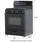 GE Appliances 5.0 Cu. Ft. Freestanding Gas Range in Black, , large
