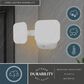Vaxcel Theta 2-Light LED Outdoor Dusk-to-Dawn Flood Light in White, , large