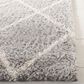 Safavieh Parma Shag PMA515G 10" x 14" Grey and Cream Area Rug, , large