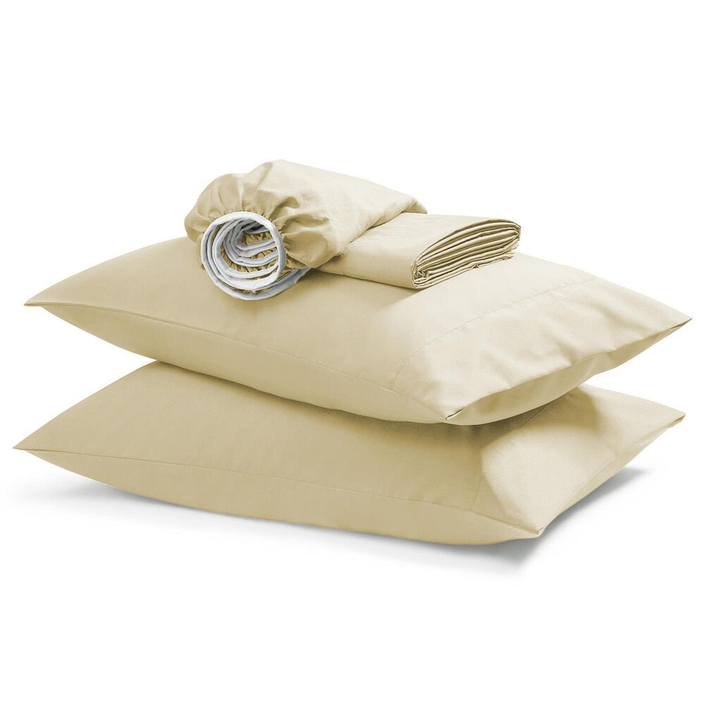 Sanders Collection Premium Bamboo 4-Piece Queen Sheet Set in Cream, , large
