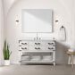 Lexora Home Norwalk 48" Single Bathroom Vanity in White Oak with White Quartz Top and Rectangular Sink, , large