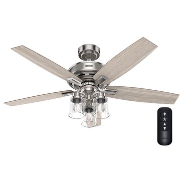 Hunter Ananova 52" Ceiling Fan with LED Lights in Brushed Nickel, , large