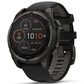 Garmin Fenix 8 Sapphire Solar Smartwatch 47mm Carbon Gray DLC Titanium Case with Black and Pebble Gray Silicone Band, , large