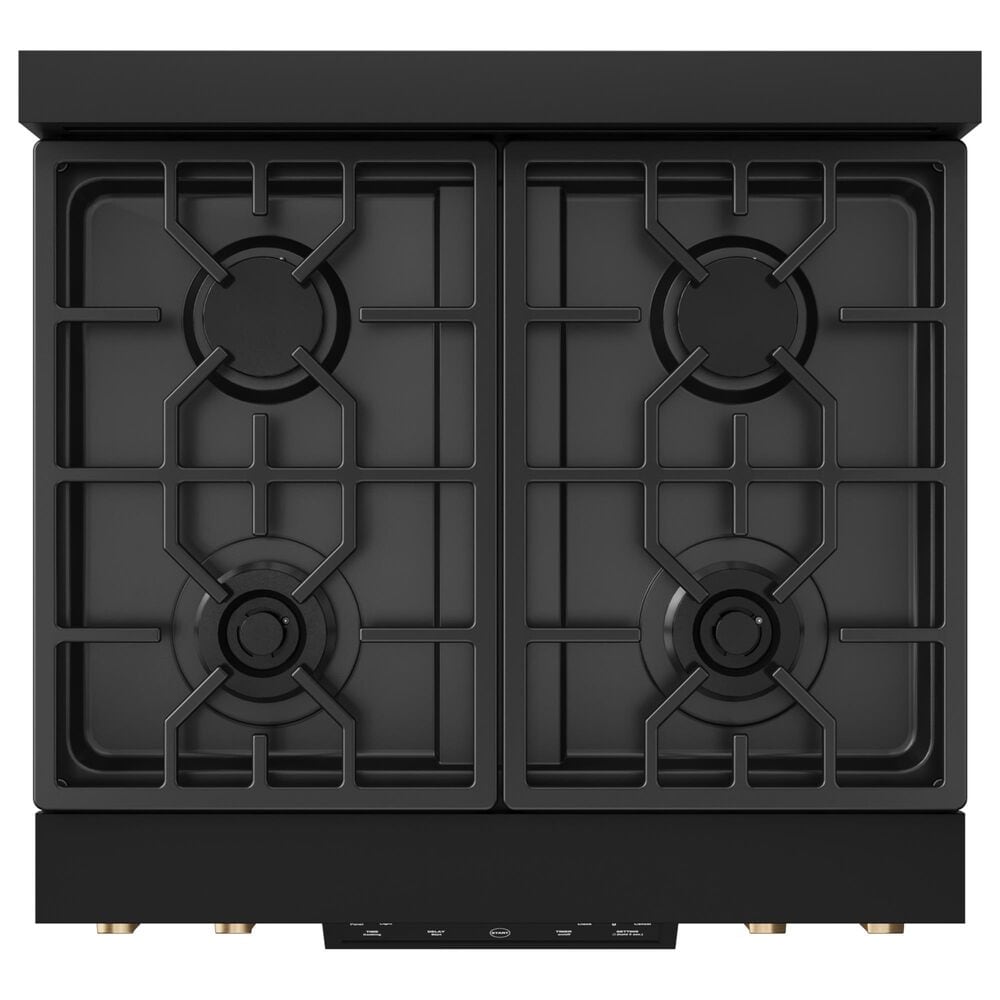 Thor Kitchen Gordon Ramsay 4.55 Cu. Ft. 30&quot; Professional Natural Gas Range with Bronze Handle Kit in Black, , large