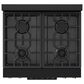 Thor Kitchen Gordon Ramsay 4.55 Cu. Ft. 30" Professional Natural Gas Range with Bronze Handle Kit in Black, , large