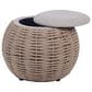 Rta Products Woven Storage Ottoman in Natural, , large