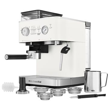 KitchenAid Semi Automatic Espresso Machine in Porcelain White, , large