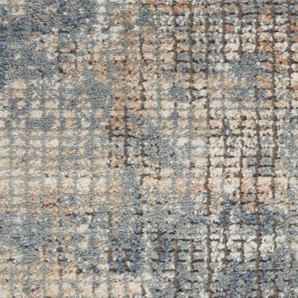 Nourison Quarry Abstract 2&#39;2&quot; x 3&#39;9&quot; Blue and Beige Area Rug, , large