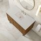 James Martin Laurent 48" Single Bathroom Vanity in Honey Oak with 3 cm Lime Delight Silestone Top and Rectangular Sink, , large