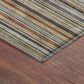 Dalyn Rug Company Soft Essentials Striped Earth 10" x 14" Indoor/Outdoor Area Rug, , large