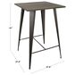 Lumisource Oregon Pub Table in Espresso and Vintage White, , large