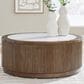 Ashley Hadonna Round Coffee Table in Light Brown, , large